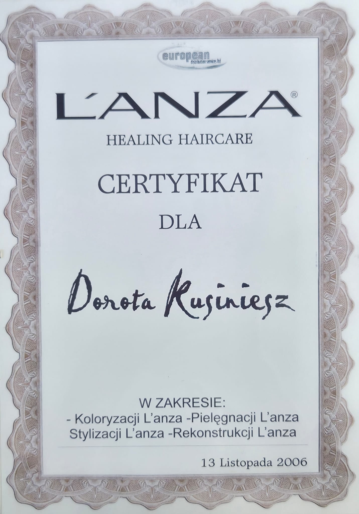 Dyplom Wella — Trening praktyczny