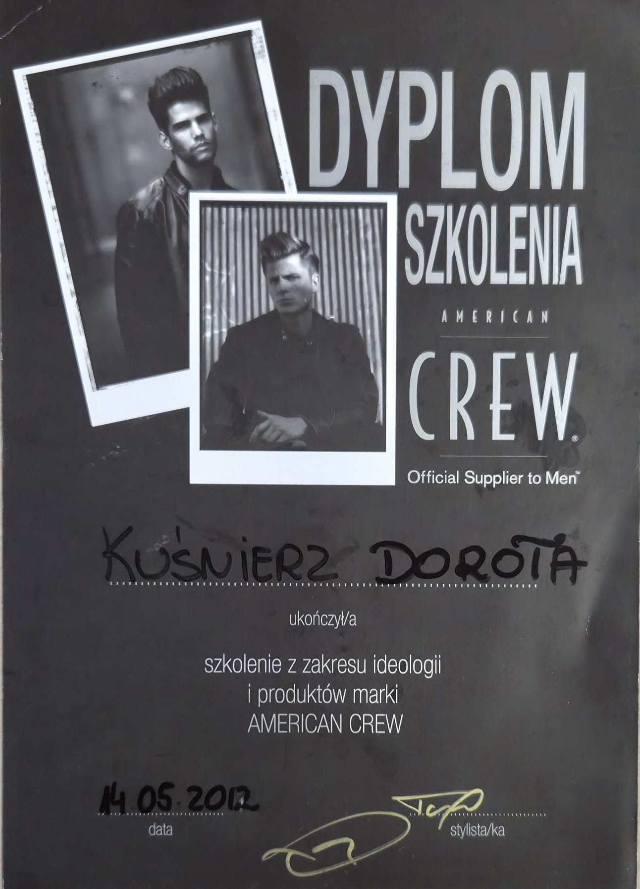 Certyfikat Olaf Tabaczyński — TOP Seminarium, 2014