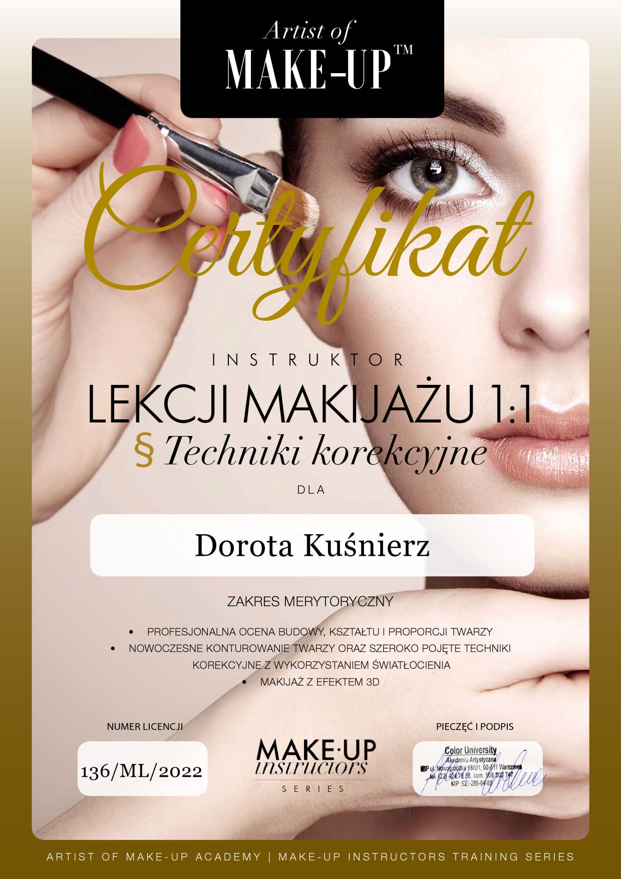 Certyfikat instruktorski